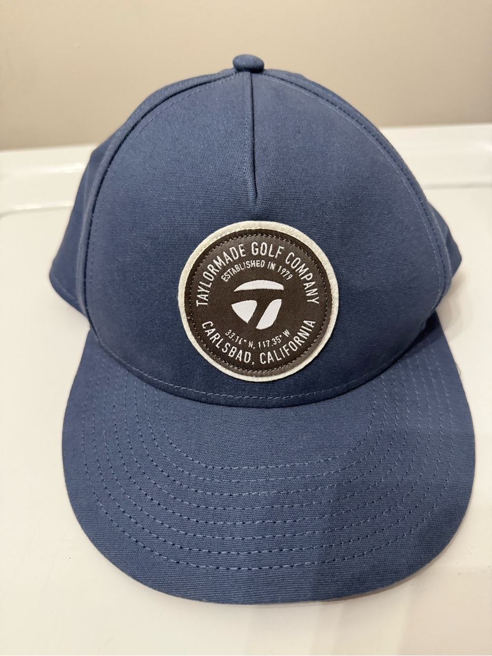 TaylorMade Navy Blue Patch Logo Golf Hat
